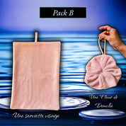 Pack Serviette visage & fleur de douche
