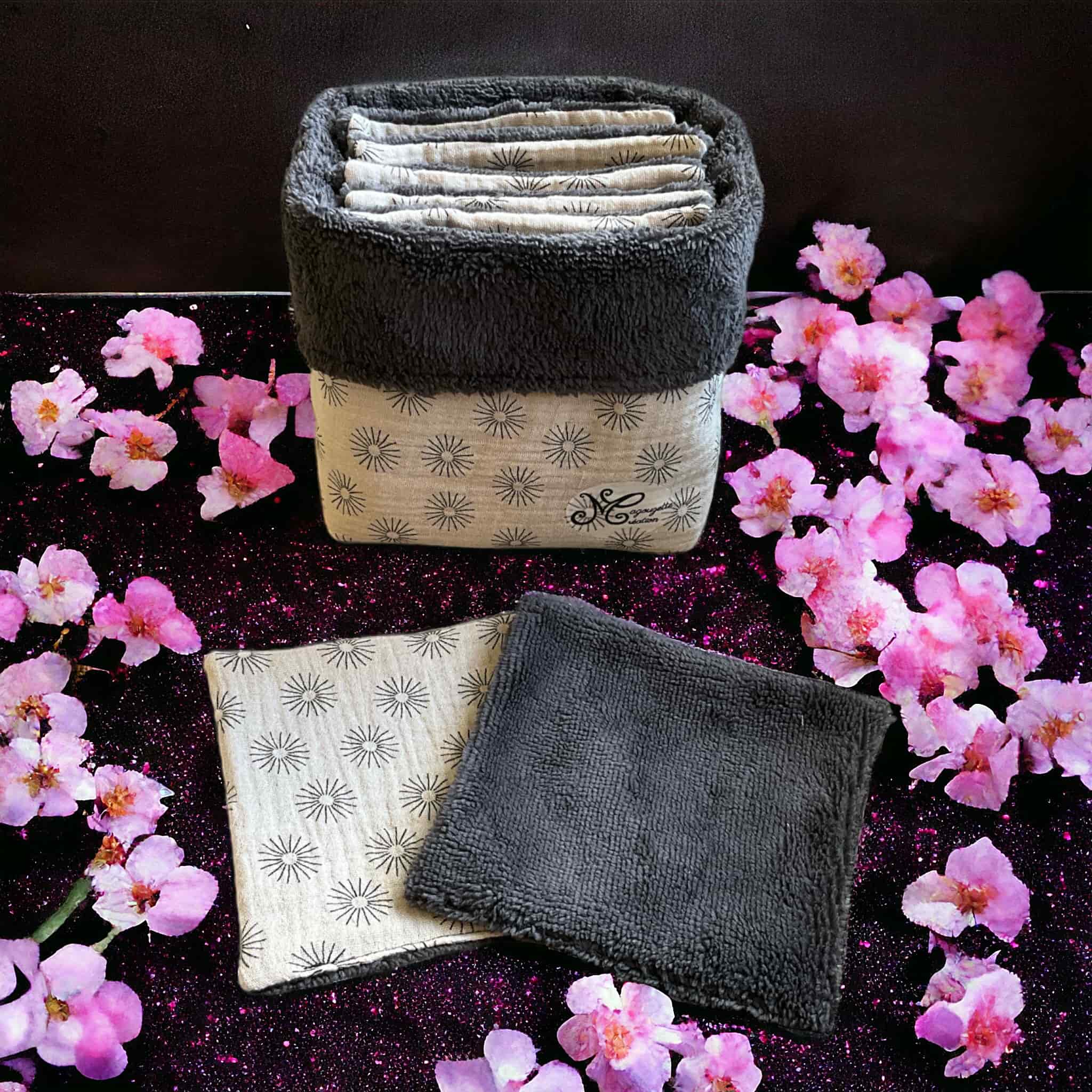 La panière et 7 lingettes